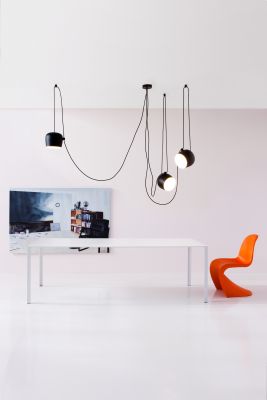 Aim 3-er Set Pendelleuchte Flos Silber hell eloxiert